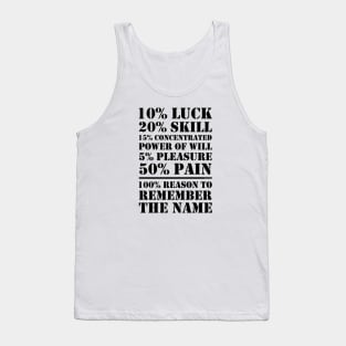 Remember the name - Black Font Tank Top